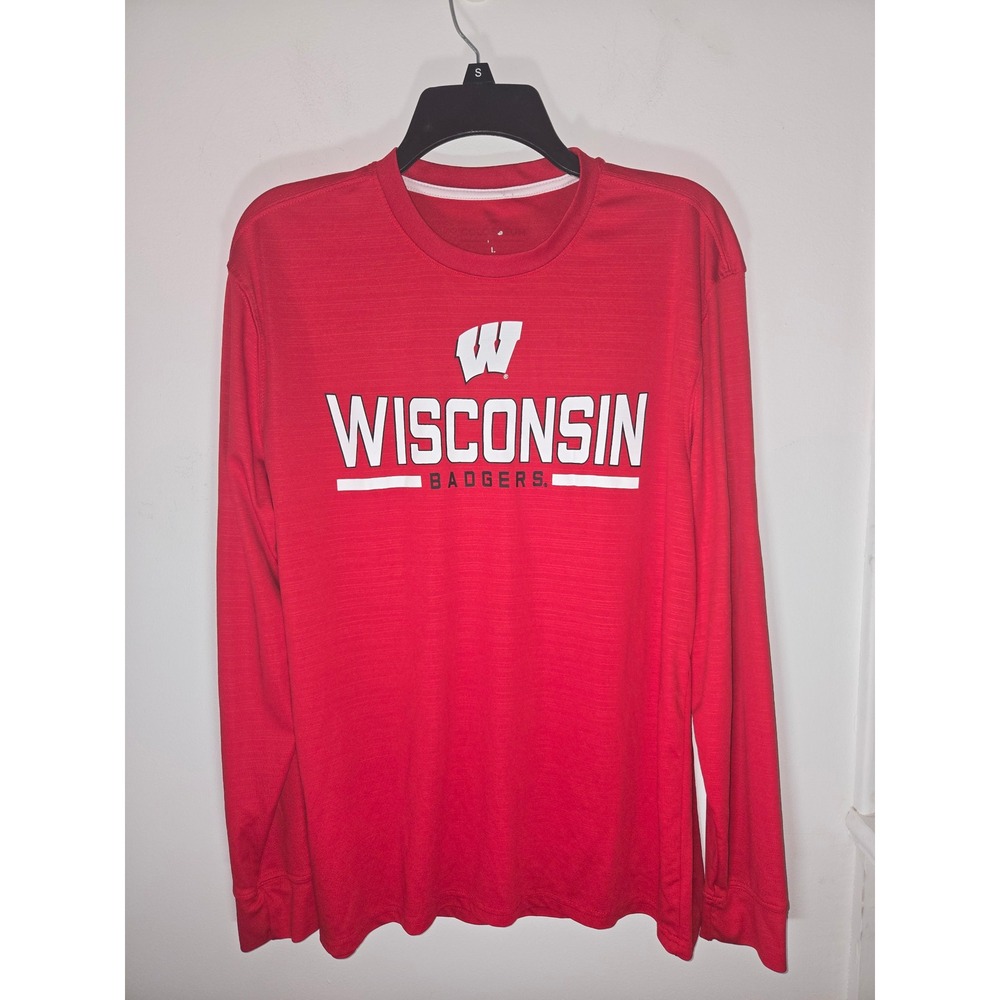 Colosseum Red Wisconsin Long Sleeve Tee